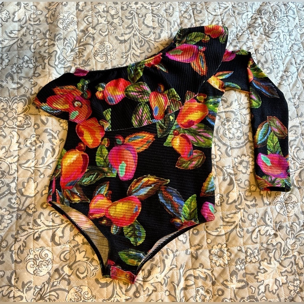 FARM Rio one shoulder Cashew body suit - Picture 5 of 9